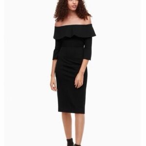 Aritzia Babaton Giovanni off-the-shoulder Midi dress in Plum